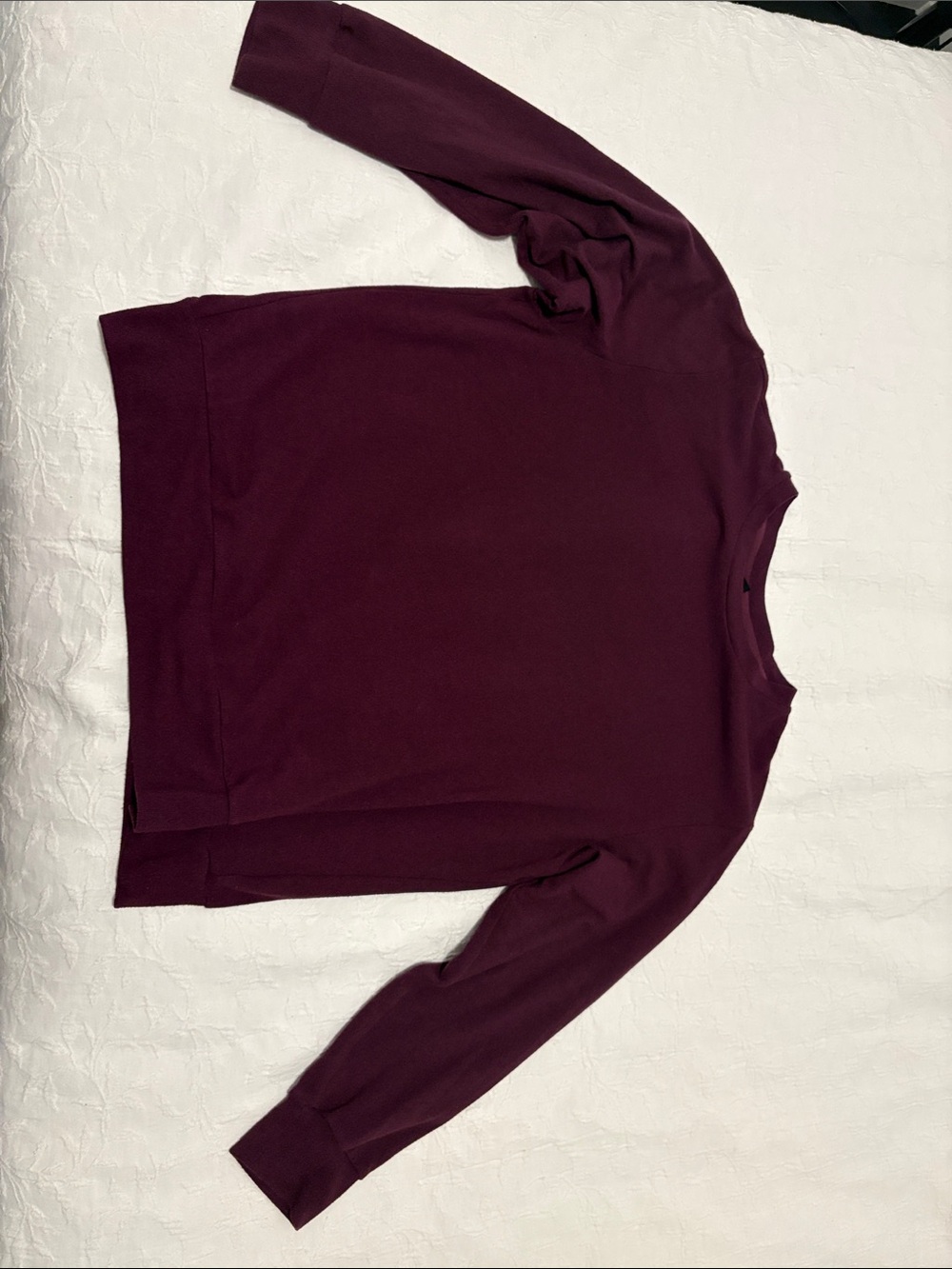 UNIQLO Women's Burgundy Long Sleeve Top